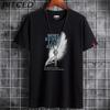 BITCED Cotton Short Sleeve T-shirt Men's Fashion Loose Half Sleeve Shirt Printed Compassionate Shirt