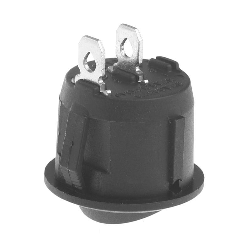 2 Pcs 2 Pin 2 Gears Switch SPST Toggle Switch Black Round Rocker Switch 220V