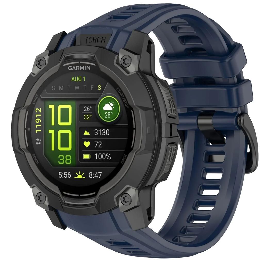 Silicone Strap for Garmin Instinct 3 Amoled 50mm 45mm Original Official Wristband for Garmin Instinct 3 Solar 45mm 50mm Strap