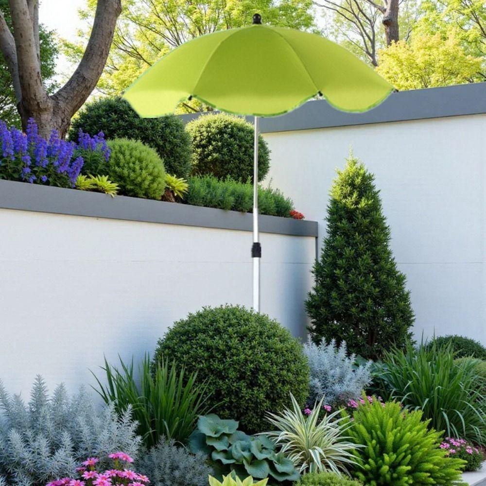 65cm Telescopic Plant Umbrellas Adjustable Garden Umbrella Shade Outdoor Sunblock Cover  Flowers