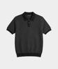 BIRBANTE Summer Washable Striped Collar Knit - Black/Charcoal