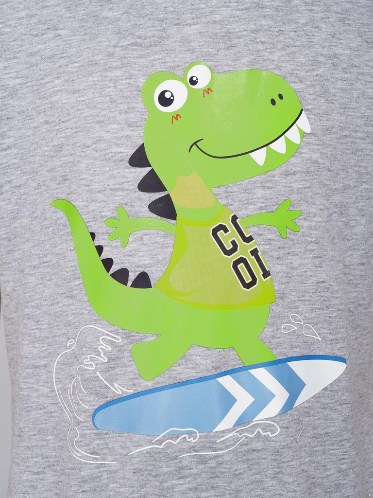 Boys Dinosaur Jumpsuit Short Sleeve Back Invisible Zipper Thigh Length Adaptive Bodysuit Special Needs