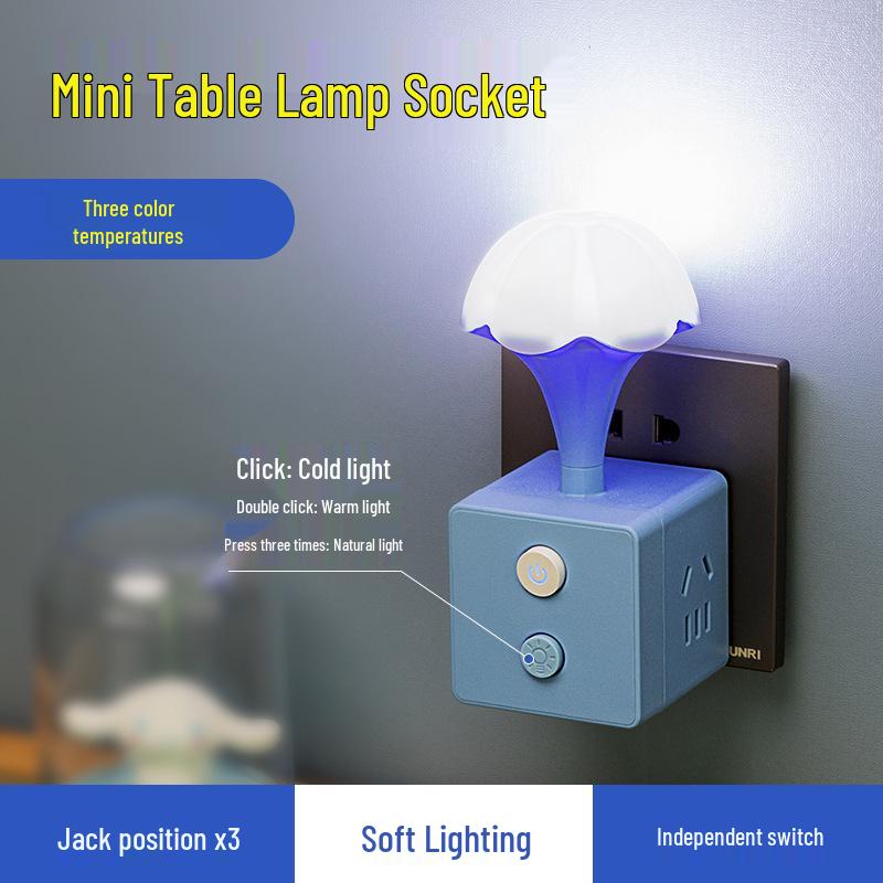 Multifunctional Cube Power Strip with USB and Night Light