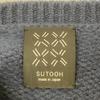 SUTOOH Blue STU-A22-KN06 Wool Cashmere Silk Jacquard Knit Tops 2 blueUsed