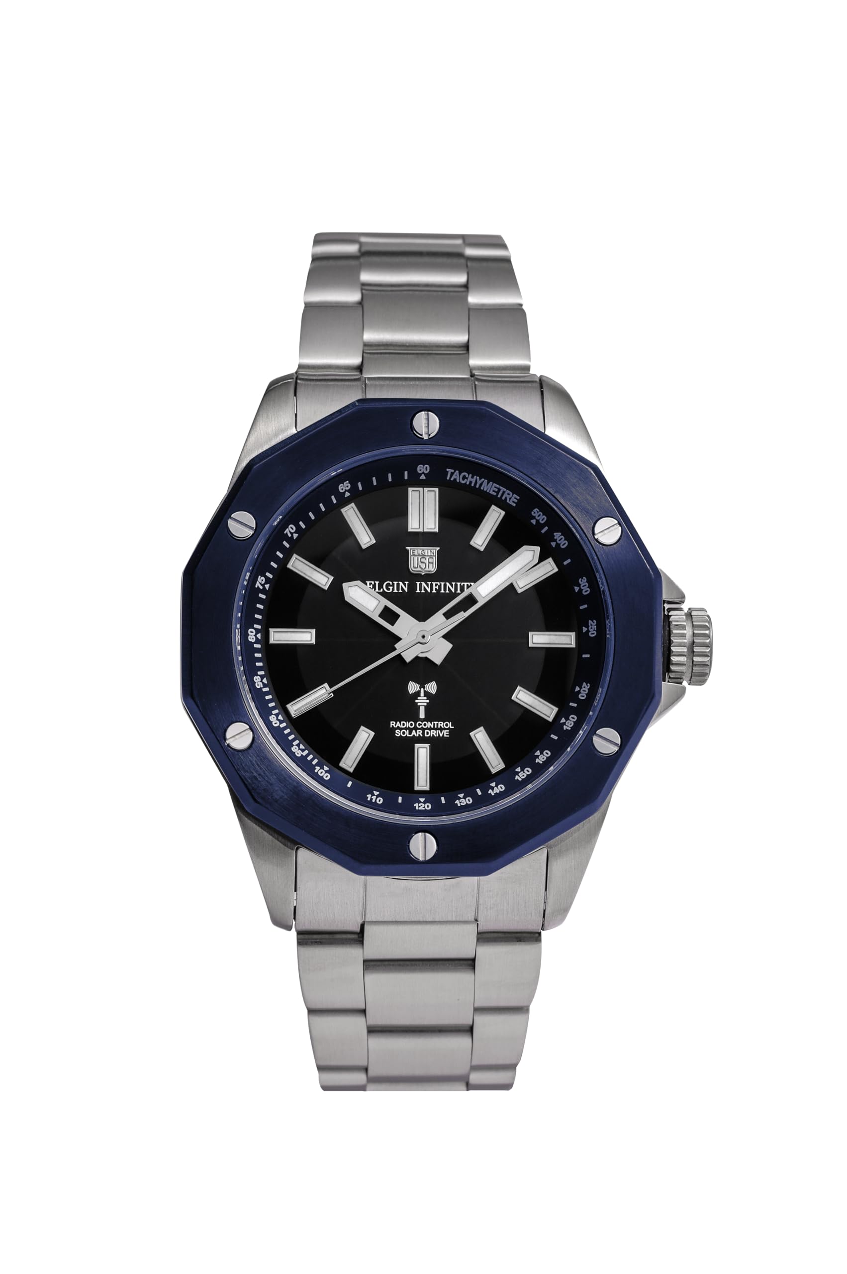 Elgin Solar Watch Navy Radio-Controlled FK1432S-BLP Men s