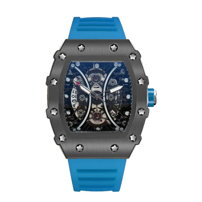 ZIDO Casual Men's Barrel Quartz Skeleton Watch - Luminous & Waterproof