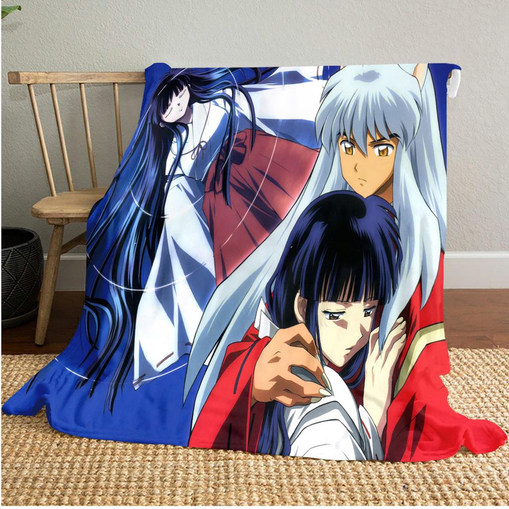 Inuyasha Plush Blanket Soft Comfortable All Seasons blanket Sofa Office Naps blanket Outdoor Travel throw Perfect Gift