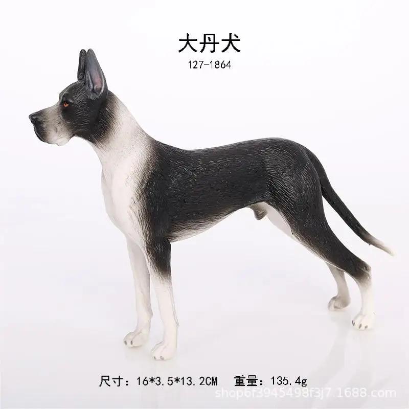 Realistic Solid Animal Dog Model Set - Tibetan Mastiff, Border Collie, Great Dane, Golden Retriever, Husky