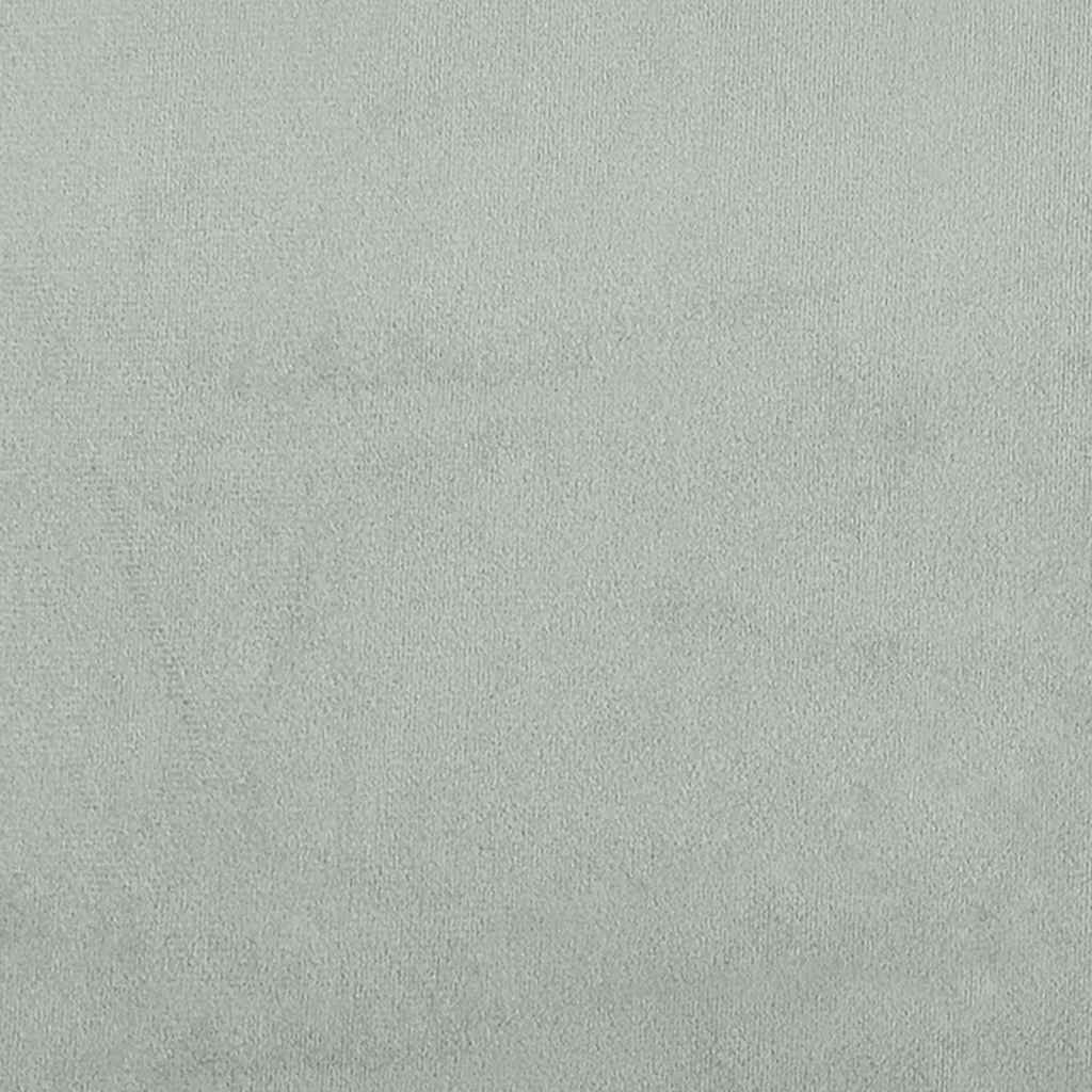 Sofa Light Grey 250 X 77 X 76 Cm Velvet