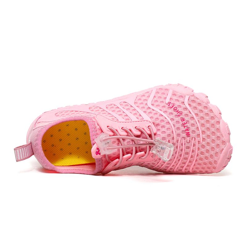 Kids Light Breathable Aqua Shoes Boys Girls Quick Dry Mesh Wading Sneakers Non Slip Beach Water Sports Footwear for Surfing Swimming