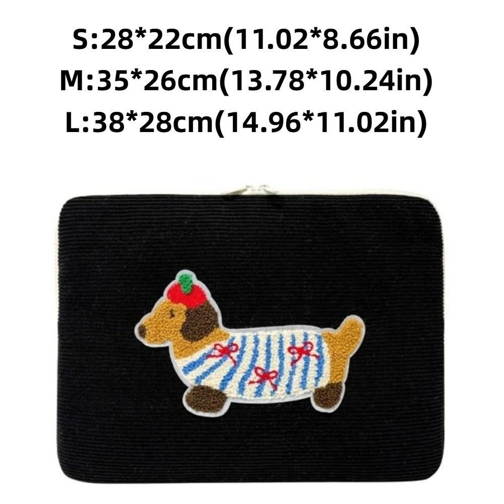 Sweet Tablet Sleeve Bag Cartoon Dog Girl Computer Bag Laptop Sleeve Bag  File Package