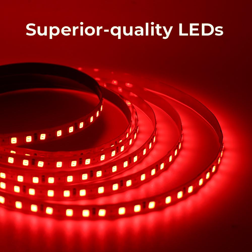 DC 12V 2835 120LEDs/M LED Strip Red/Blue/Pink/Yellow/I Blue/White/Green Home Decor Flexible Ribbon Tape Rope Light 5M/Roll