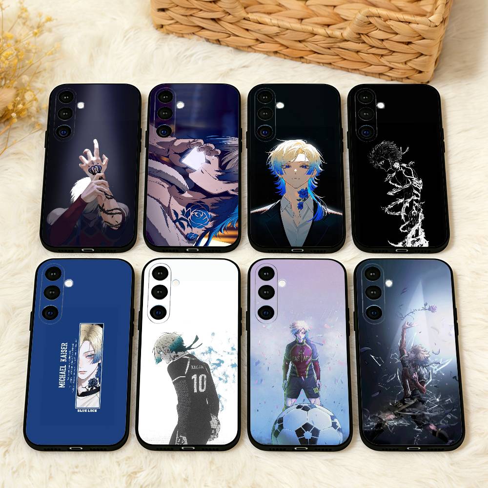 Anime M-Michael K-Kaiser Phone Case For Samsung A73,A21s,A22,A31,A32,A52,A53,A71,A80,Soft Black Shell