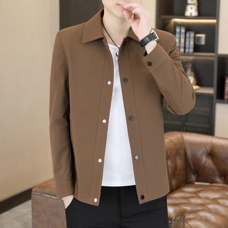 Men's Jacket Spring New Style Business Casual Men's Top Lapel Jacket Loose and Versatile