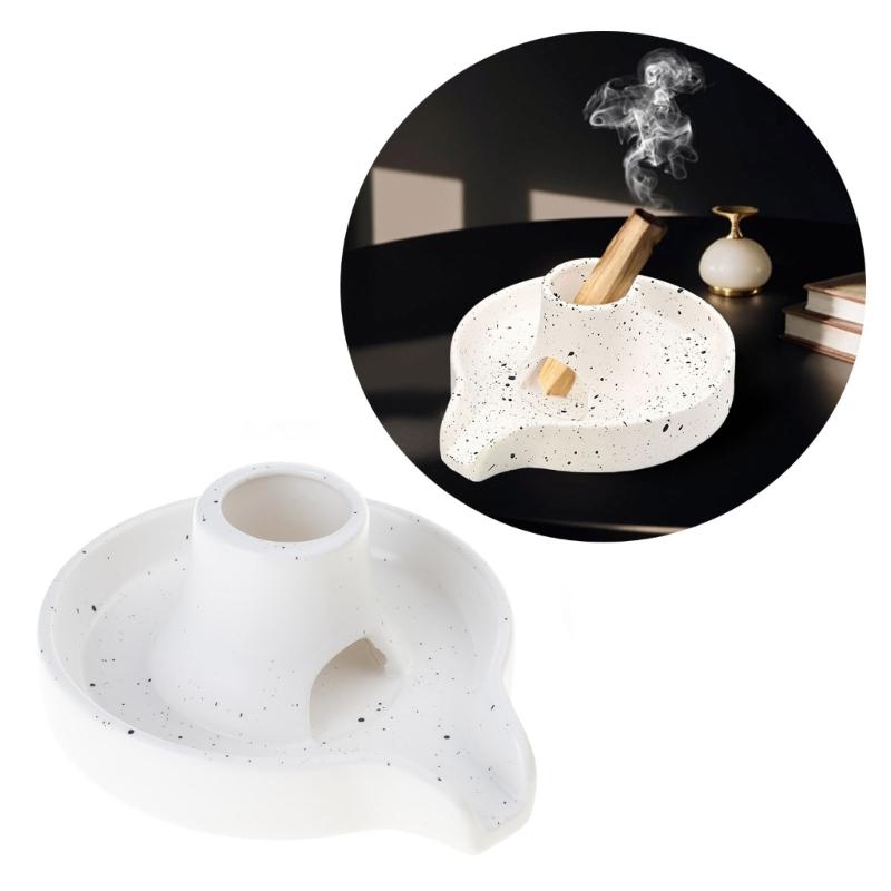 Stick Incenses Holder with Ashes Catcher Tray for Relaxation Ceramics Bowl for Meditation, Yoga, Home Incenses Stand
