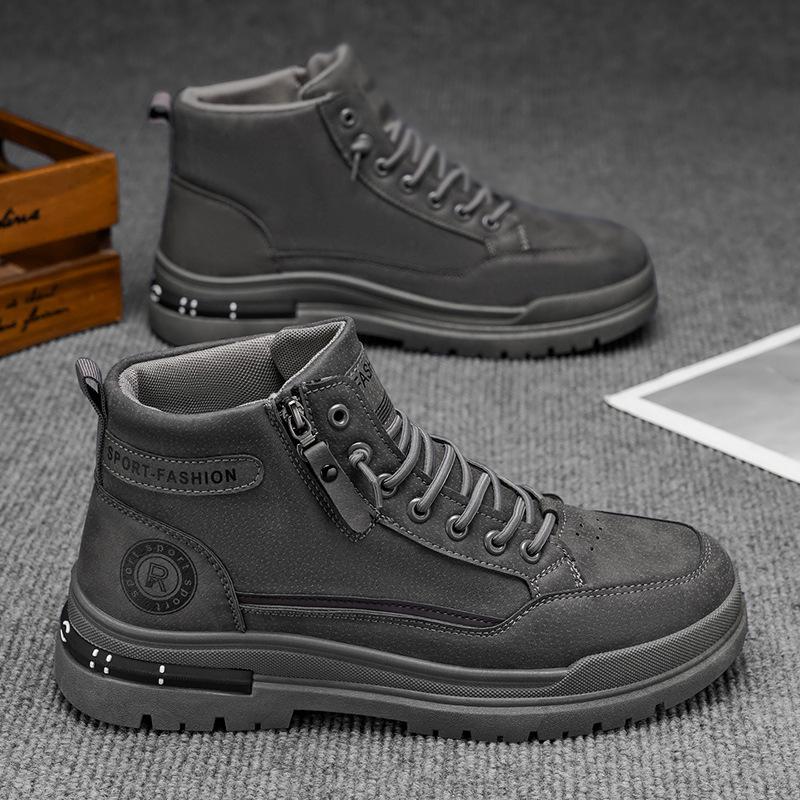 New autumn and winter casual shoes men s casual sports shoes Martin boots autumn and winter windproof versatile men s shoes 44