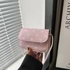 Fashionable Polka Dot Print Mini Shoulder Bag PU Material Polyester Lining Crossbody Bag Lightweight Women's Bag Women