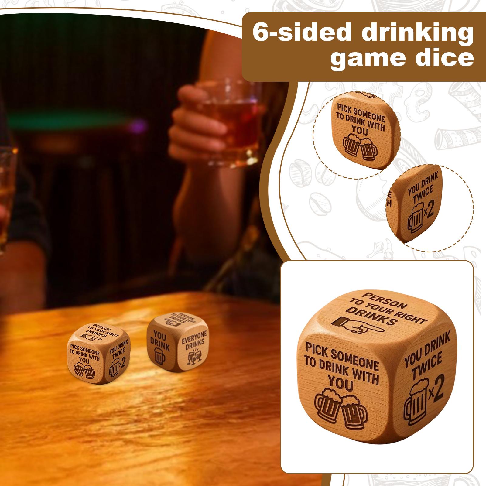

6-sided Drinking Game Dice, Suitable For Family Parties, Gatherings And Parties One Size
