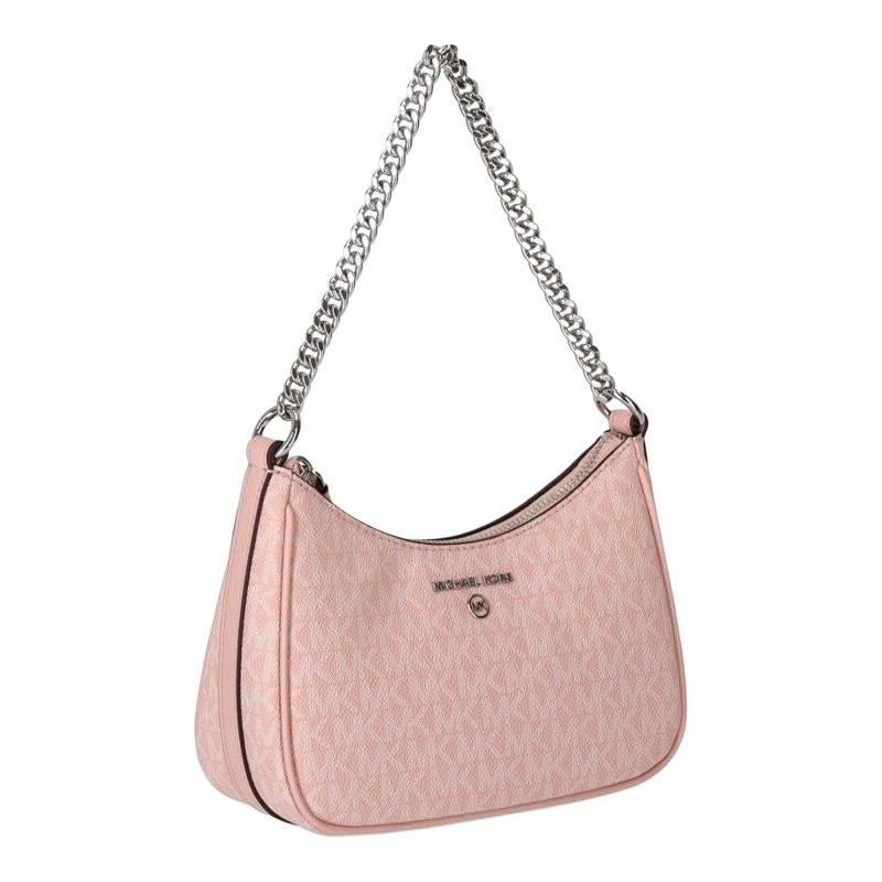 Michael Kors Shoulder Bag Jet Set Charm Retro All-over Printed Presbyopia Chain Strap Zipper Closure Coated Canvas Hand Small Women's Rose Pink