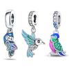 Original Charms Copper Parrot & Bird Charms Bead Fits Women 3Mm Original Bracelet Necklace Diy Fine Jewelry Gift New In