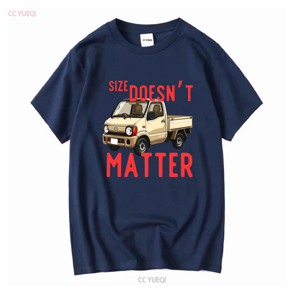 Size Doesn't Matter T Shirt Kei Truck JDM Funny Long or Short Sleeves Vintage Washed Stylish Homme Breathable Slightly Graphic