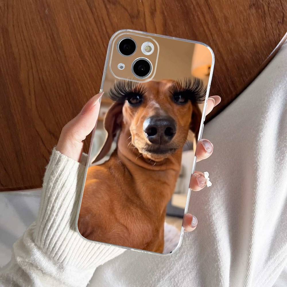 Funny Dog Cover Phone Case For iPhone 17 16 15 14 13 12 11 Pro Max Plus Mini Clear Soft Shell Thin Tpu