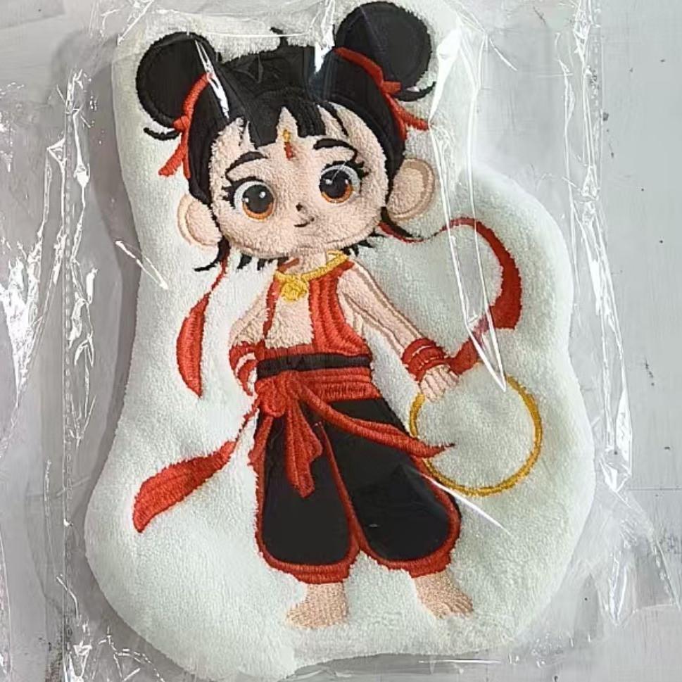 Cartoon Kitchen Hand Towel - Thick, Absorbent, Lint-Free, Cute Hanging Dishcloth for Bathroom and Household Use