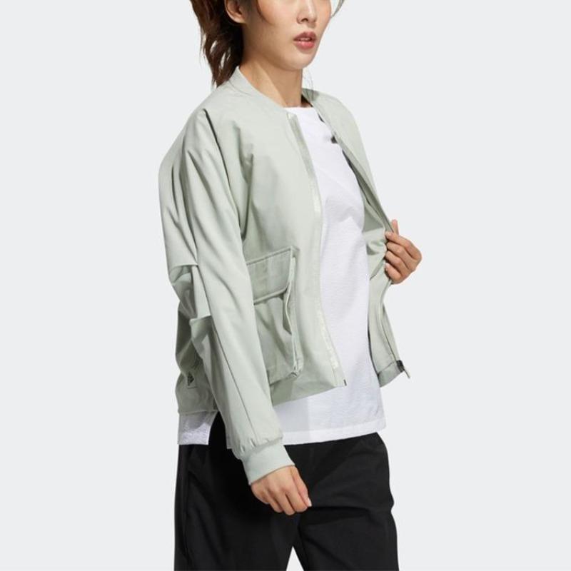 adidas Tech Bomber Training Woven Flight Jacket Women Jackets Green GP0636