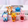 5pcs Disney Pooh Bear series keychain combination set, perfect for car keys, backpacks, and holiday gifts,