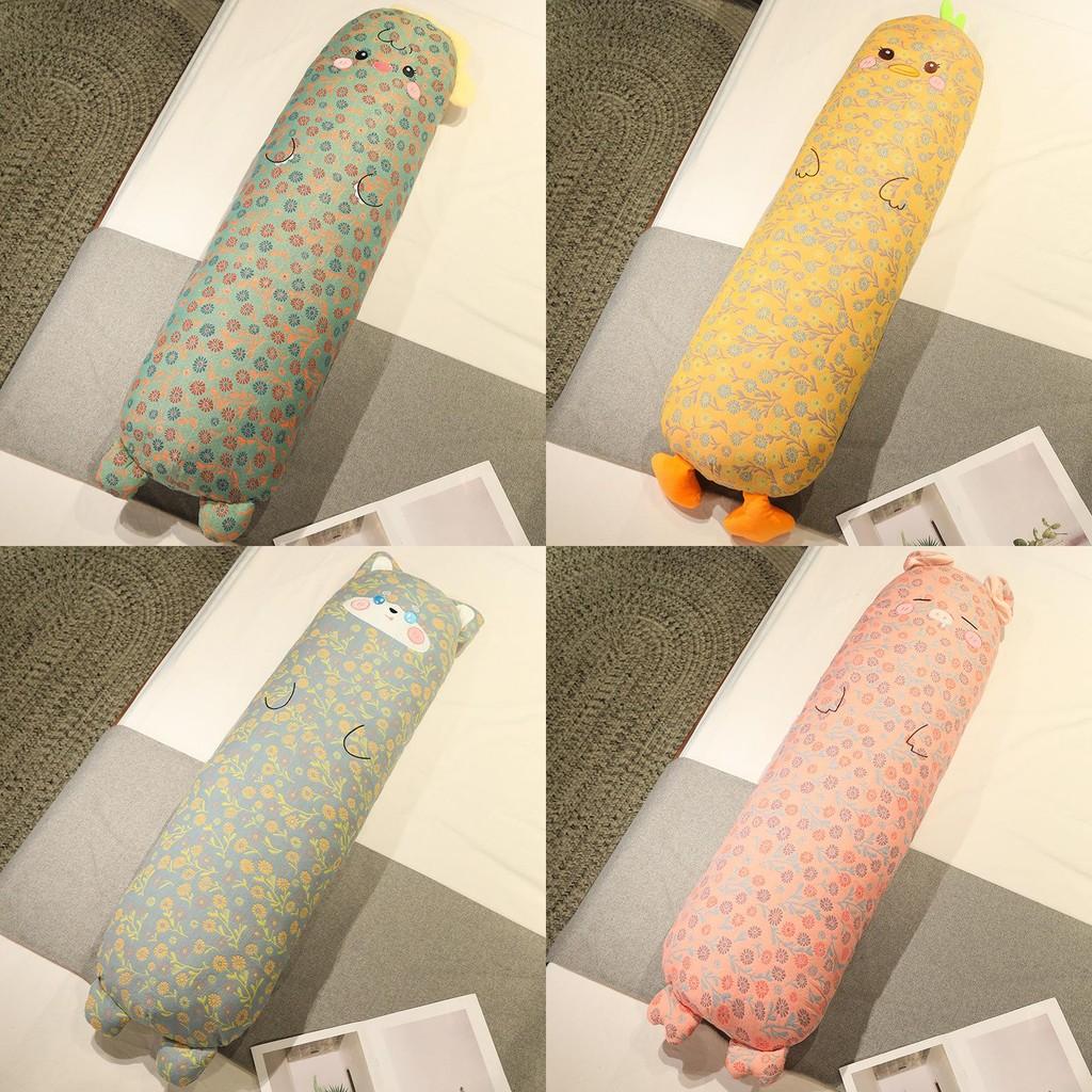 Dinosaur Husky Duck Pig Long Plush Toy Back Cushion Cartoon Stuffed Gift Doll