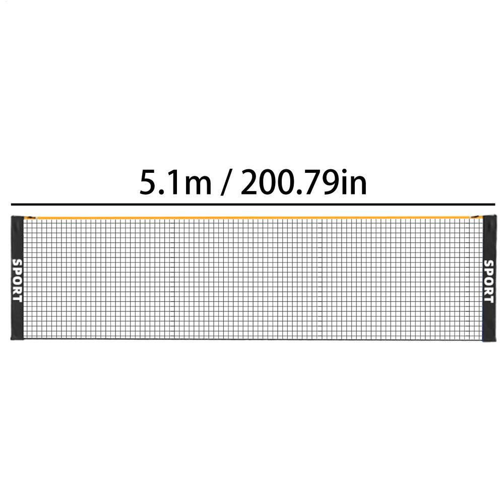 Foldable Tennis & Volleyball Net Height Adjustable Weatherproof Portable Backyard Sports Net for Beach Court Driveway Playground