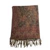 2025 Women's Soft Breathable Jacquard Tassel Scarf - Imitation Cashmere, Autumn Winter Versatile Shawl & Neck Warmer, Light Luxury Style