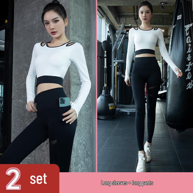 Women s Quick-Dry Long Sleeve Yoga & Running Fitness Suit Set XL