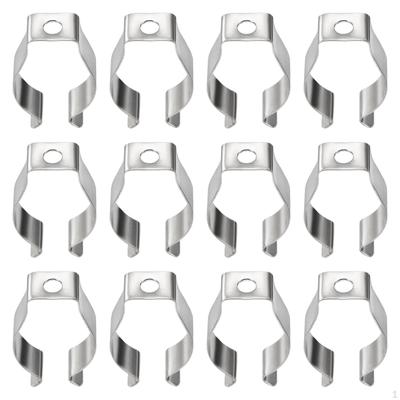 12 Pieces T8 Clips Holder Bracket for Led Tube, Sturdy Pipe Clamps Mounting Accessories Home