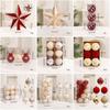 Plastic Painted Ball Christmas Tree Ornament New Year DIY Crafts Christmas Decorations Hanging Ornament Gifts Boxes