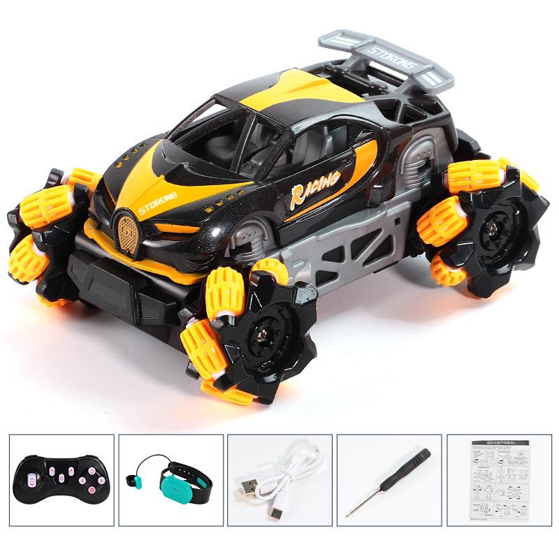 

Мини-трюковой дрифт-автомобиль с дистанционным управлением, чувствительный к жестам, полноприводный гоночный автомобиль для детей, электрическая игрушка жёлтый