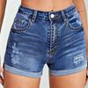 Dámské džínové klasické všestranné módní šortky s vysokým pasem
