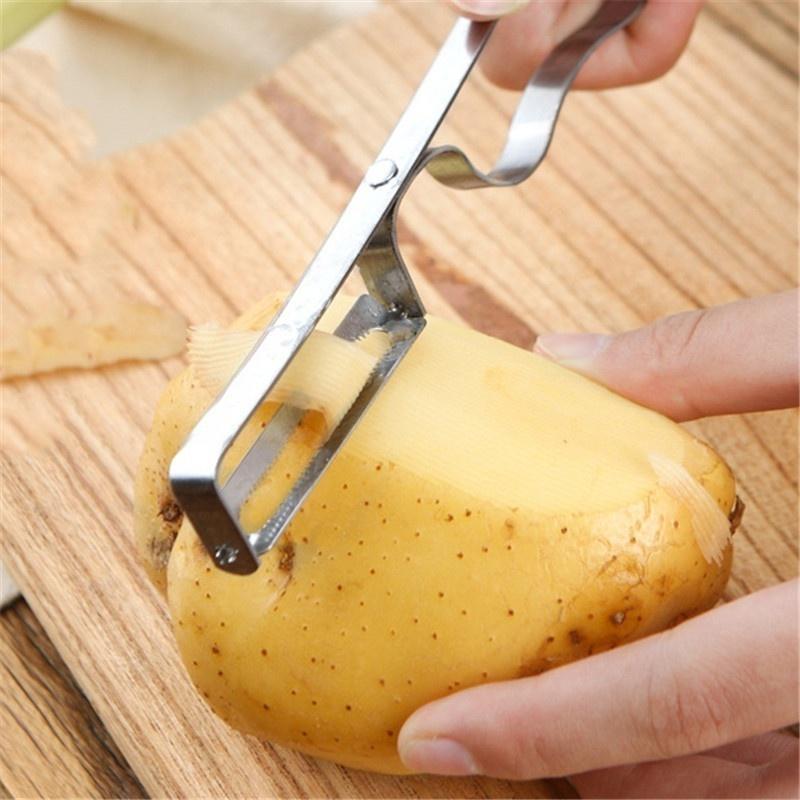Multifunctional Stainless Steel Kitchen Tooth Type Planer Fruits and Fruit Peeler 16.5*2.5cm