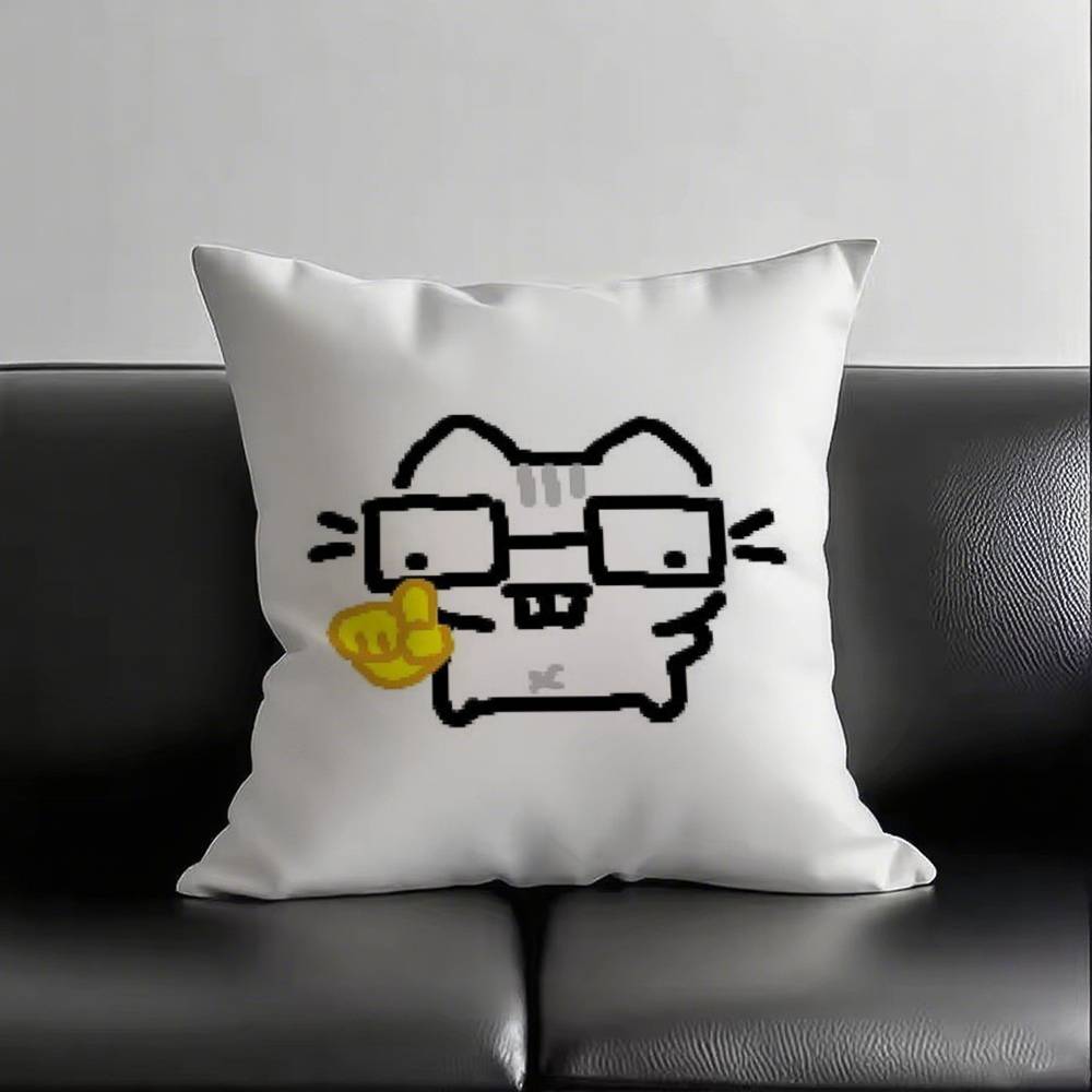 

1 шт. Аутистичный кот Наволочка Квадратная Спальня Диван Досуг Комфортная Подушка Автомобиль Гостиная Домашнее Украшение 16x16Inch