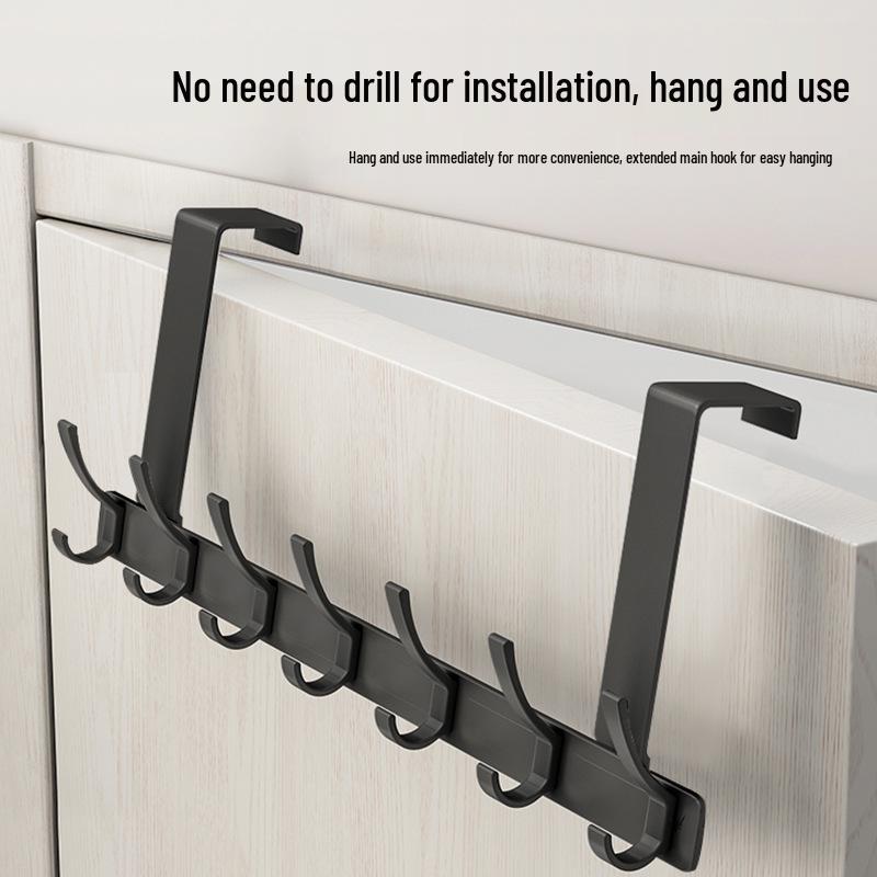 Perchero de Gancho Sobre la Puerta Sin Rastro para Abrigos, Sombreros y Organizador de Almacenamiento de Ropa