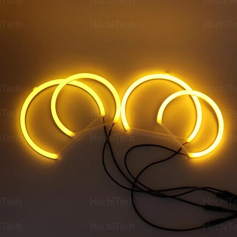 LED SMD Cotton Light Switchback Angel Eye  Ring DRL Kit for BMW X5 E53 Facelift 2004 2005 2006