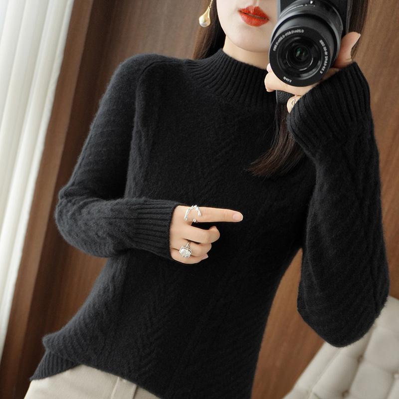 Women Sweater Turtleneck MODERN NEW SAGA Winter Knitted Pullover Autumn Soft Warm Wool Sweaters Knit Top Female Jumper
