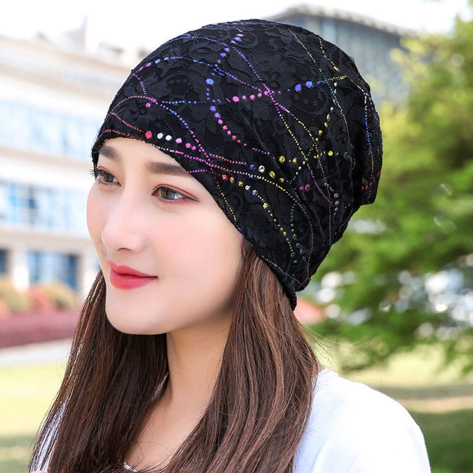 

Женская тонкая послеродовая шапка с цветочным принтом и дышащим капюшоном One Size чёрный