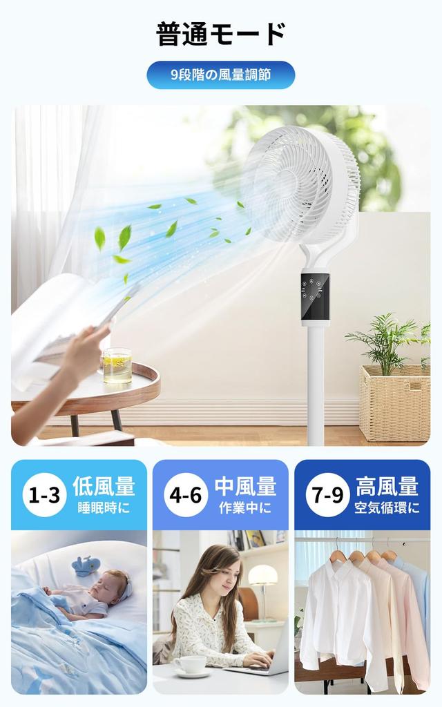 Circulator Fan New Model AI Smart Airflow DC 3D 9 Levels of Airflow Panel Remote Height Living Powerful Easy Energy Air Circulation [2025 &