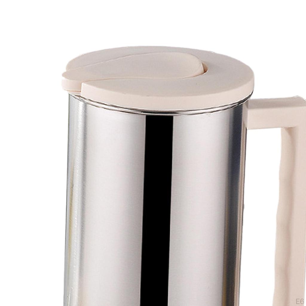 1.6L Metal Water and Lid with Handle Jug Milk Cold Kettle for Home Cafe Hotel