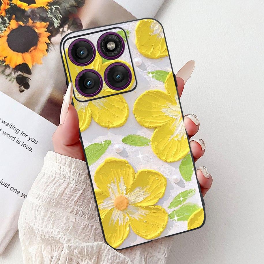 For Motorola Moto Edge 60 Pro 2025 Case Fashion Flower Bowknot Soft Silicone Back Cover For Moto Edge 60 Fusion Edge60 60s Coque