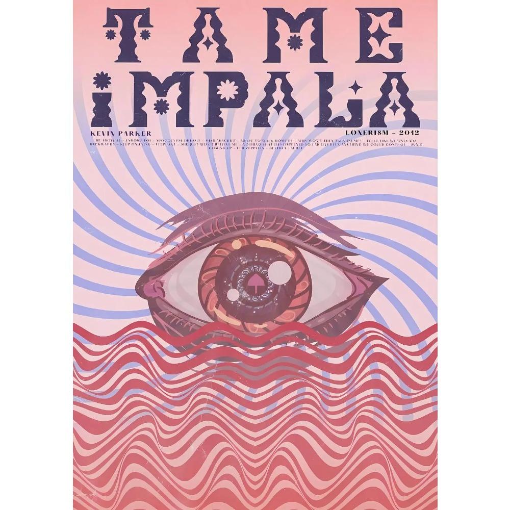 Berühmte Rapper Rock Tame Impala Poster Album Cover Drucke Popmusik Band Currents Leinwandbild Wandbilder Heim Raum Dekoration