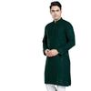 DIVISIVE Men's Sequince Embroidered Cotton Blend Only Slim Fit Kurta (DKRT18_XL_Bottle Green)