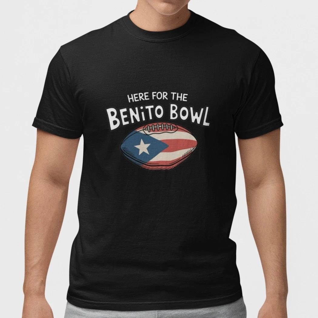 Benito Bowl Football Meme Funny Graphic Shirt Here For The Benito Bowl Tee Gift XL
