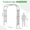 7.87ft Metal Arch Frame for Climbing Plants Garden Arch Metal Trellis for Flower Vines Wedding Bridal Party Decoration